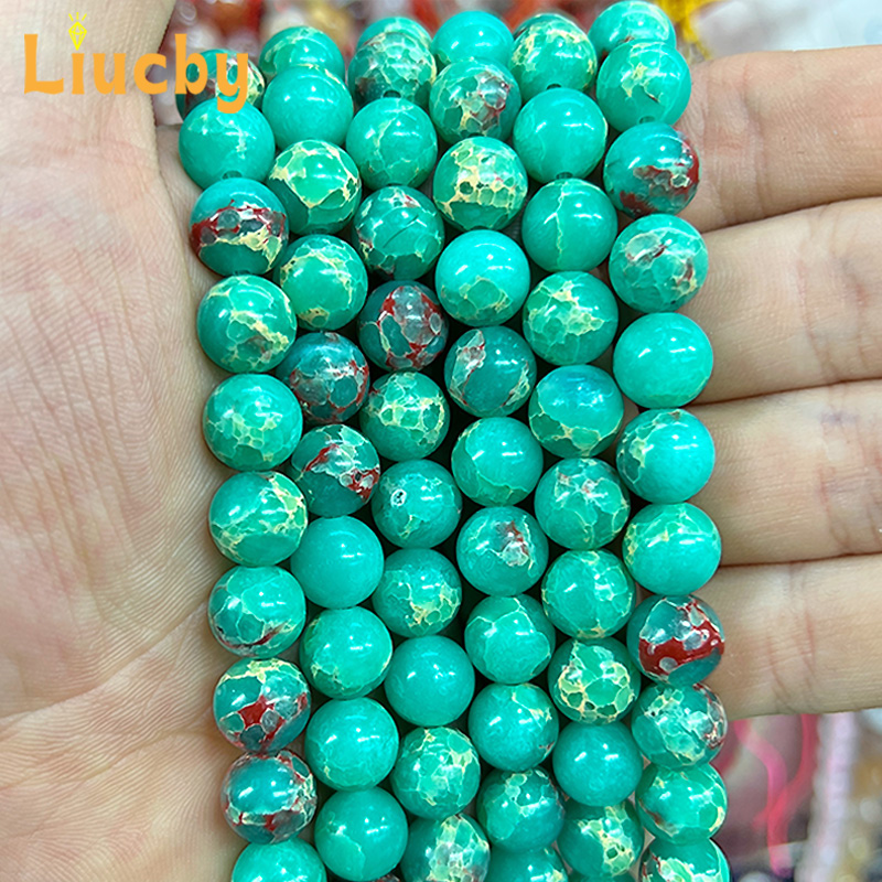 Women Accessories For Hand - 模造グリーン皇帝松手作りビーズジュエリー作成 DIY 女性イヤリングアクセサリージップストリング 15 