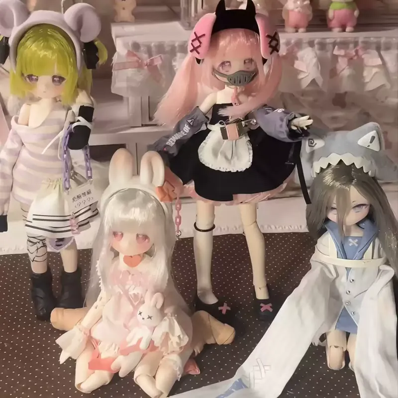 Women Accessories Gift Box - ロケリー・クワイダンBJDドール 1/8スケール 植毛済み カワイイホラー 非食用フィギュア ブラインドボックス
