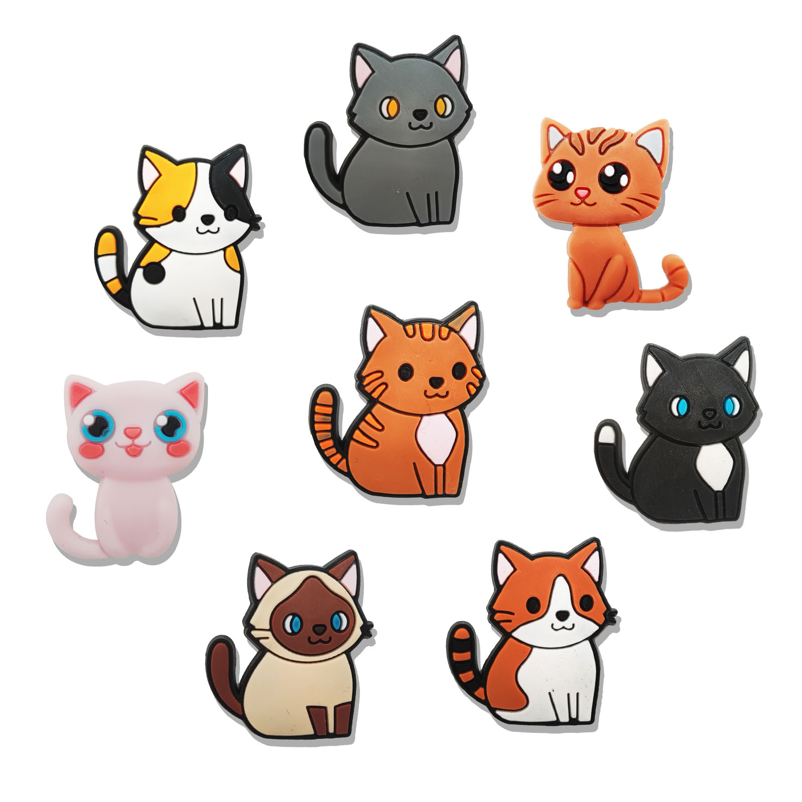 Women'S Accessories For Crocs - クロックス用靴チャーム 靴の装飾 8 個 かわいい猫 プレミアム品質