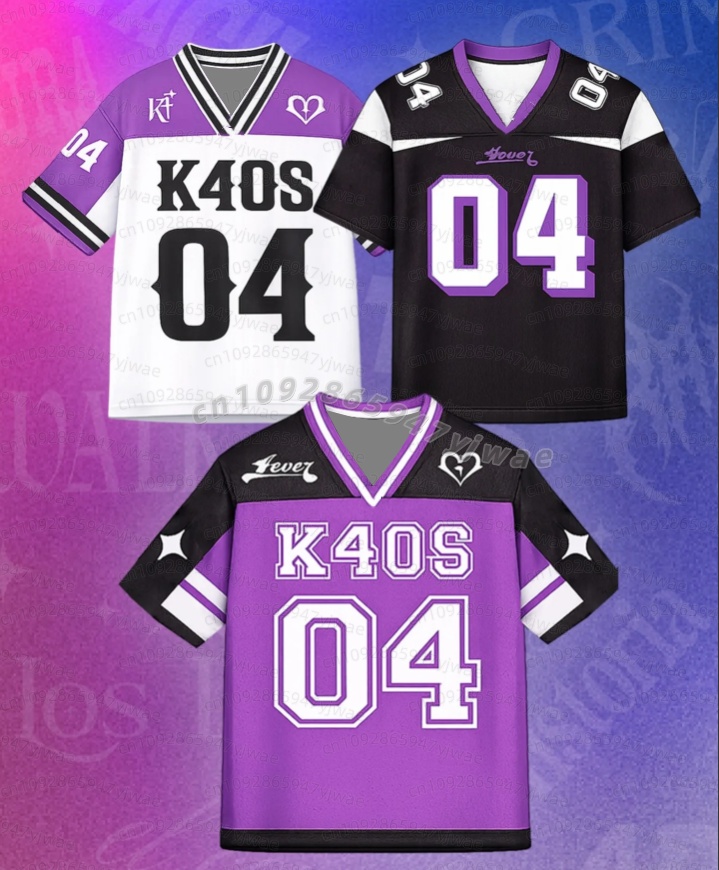 Women Accessories Name - 2026 女性男性夏 K4OS 04 パープルサッカージャージ Kpop