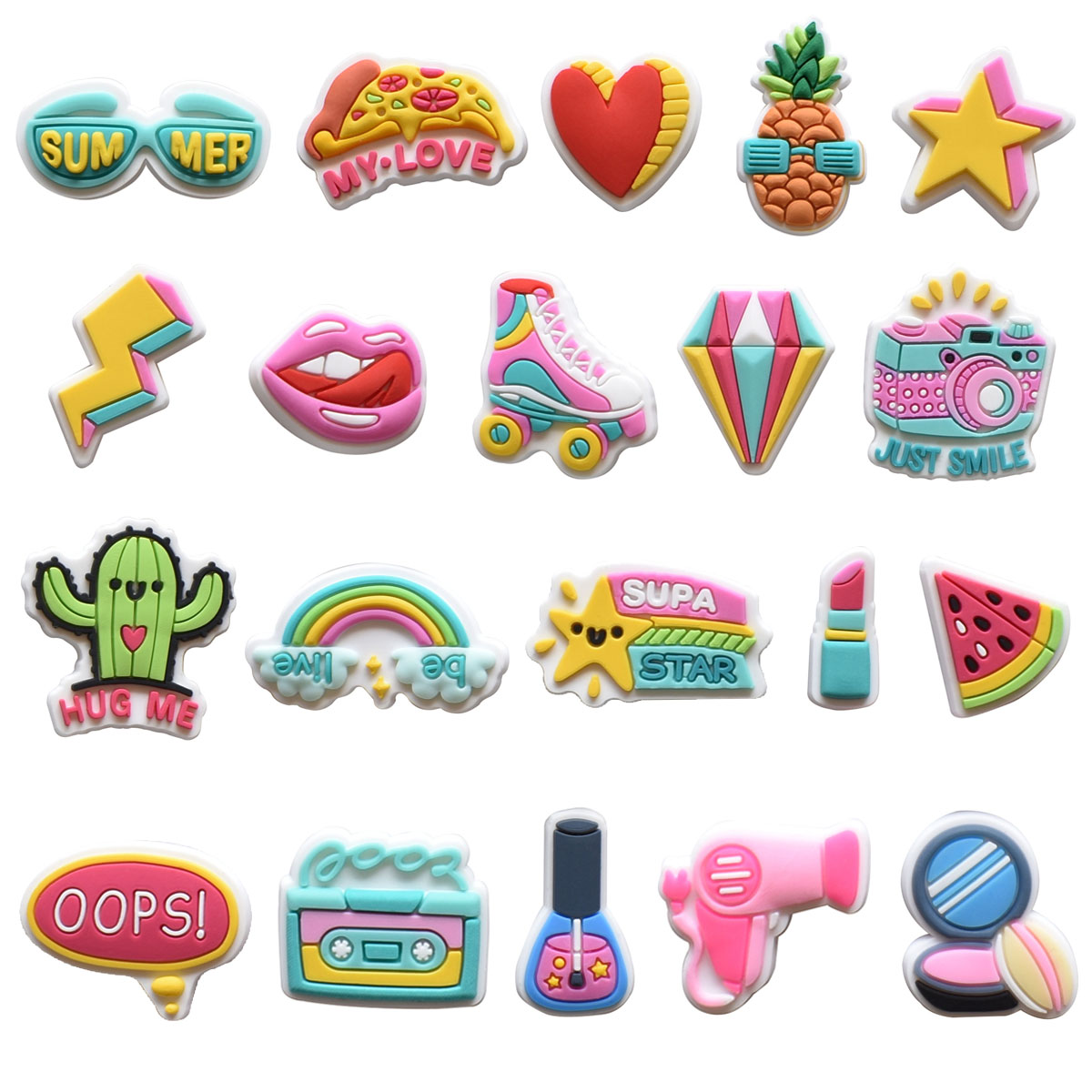 Women'S Accessories For Crocs - 女性用メイクアップシューズチャーム,クロックスアクセサリー,クロックスデコレーション,女の子用バックル,パーティーギフト,特別オファー,1個