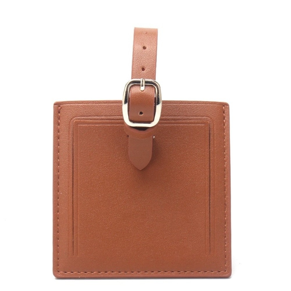 Women Accessories Name - 正方形の革製荷物ラベル、署名用紙付き、ポータブルスーツケース名札、ユニバーサル旅行搭乗タグ、男性女性用