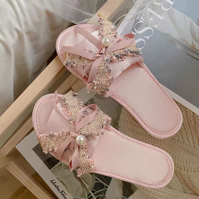 Women Accessories Trending - プリンセスピンクスリッパ女性ロリータデザイナー高級靴高品質スリッパ Y2K アクセサリーファッショントレンド Y2K 靴女性
