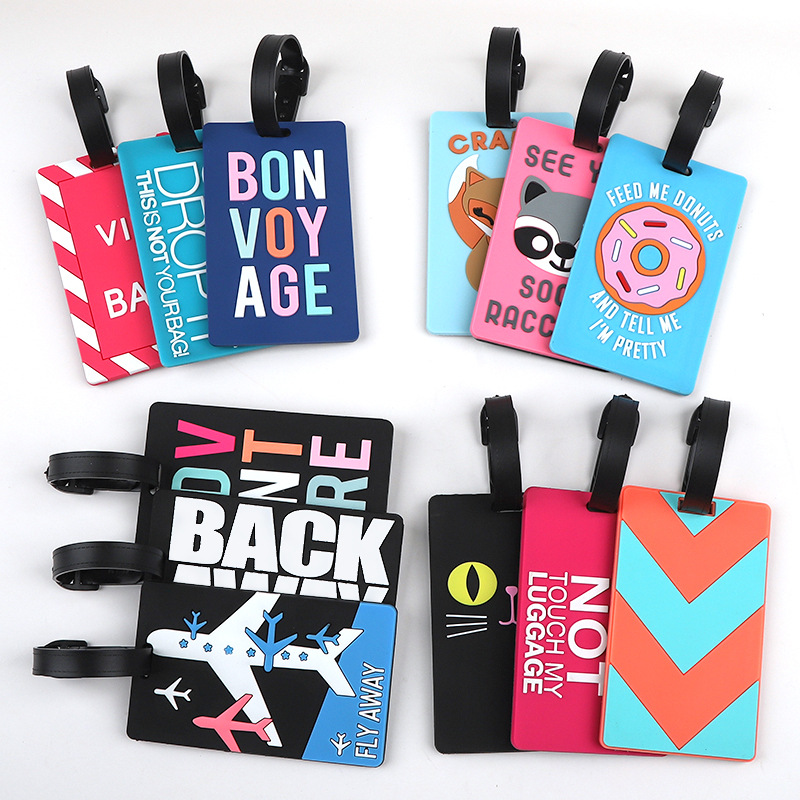 Women Accessories Name - 1pc 漫画動物 PVC 荷物タグ女性男性ホリデートラベルアクセサリースーツケースタグ名 ID アドレスラベル旅行荷物タグ