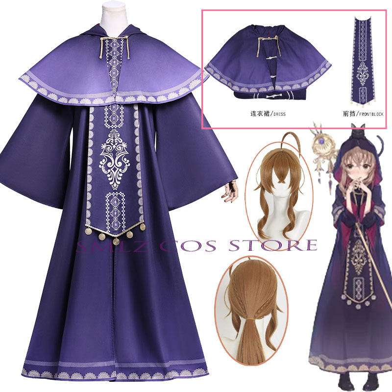 Women'S Accessories For Suit - モニカエバートンコスプレウィッグアニメサイレント魔女コスプレ衣装モニカマントドレスウィッグ制服ハロウィンパーティーカーニバルスーツ