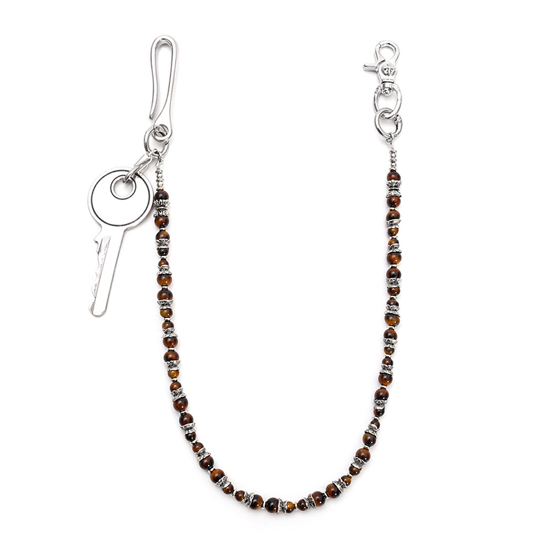 Women Accessories Pk - ヒップホップパンクタイガーアイビーズウエストチェーンユニセックスジーンズチェーンメタルチェーンアクセサリー男性女性ストリートウェア用