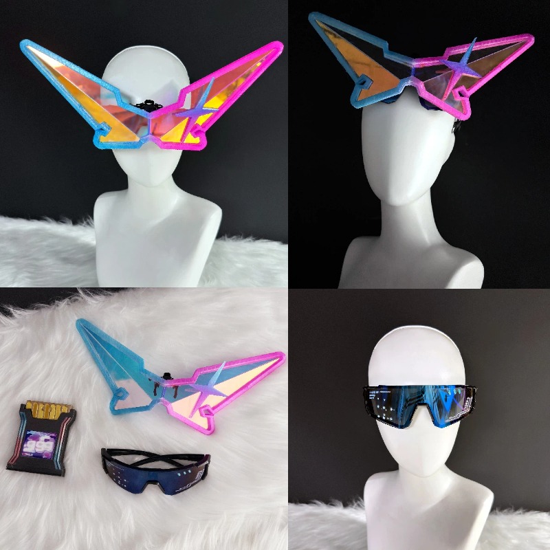Women'S Accessories For Suit - ゲーム Honkai: スターレール シルバーウルフ コスプレ小道具 カラフルなメガネセット