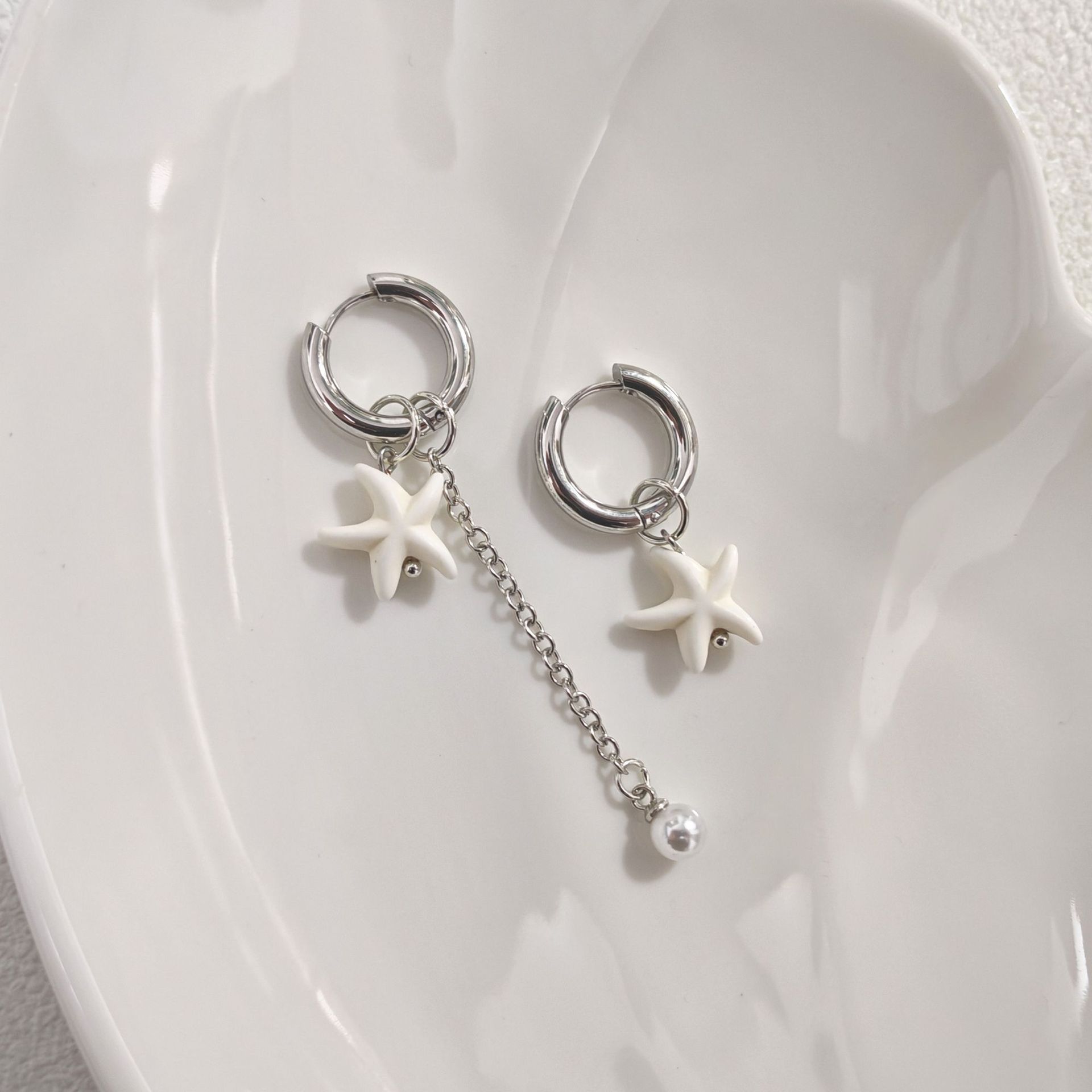 Tassel Earrings Boho - 夏のヒトデドロップイヤリング女性のためのファッションタッセルフープペンダントイヤリングボヘミアビーチ休暇スタイルジュエリーギフト