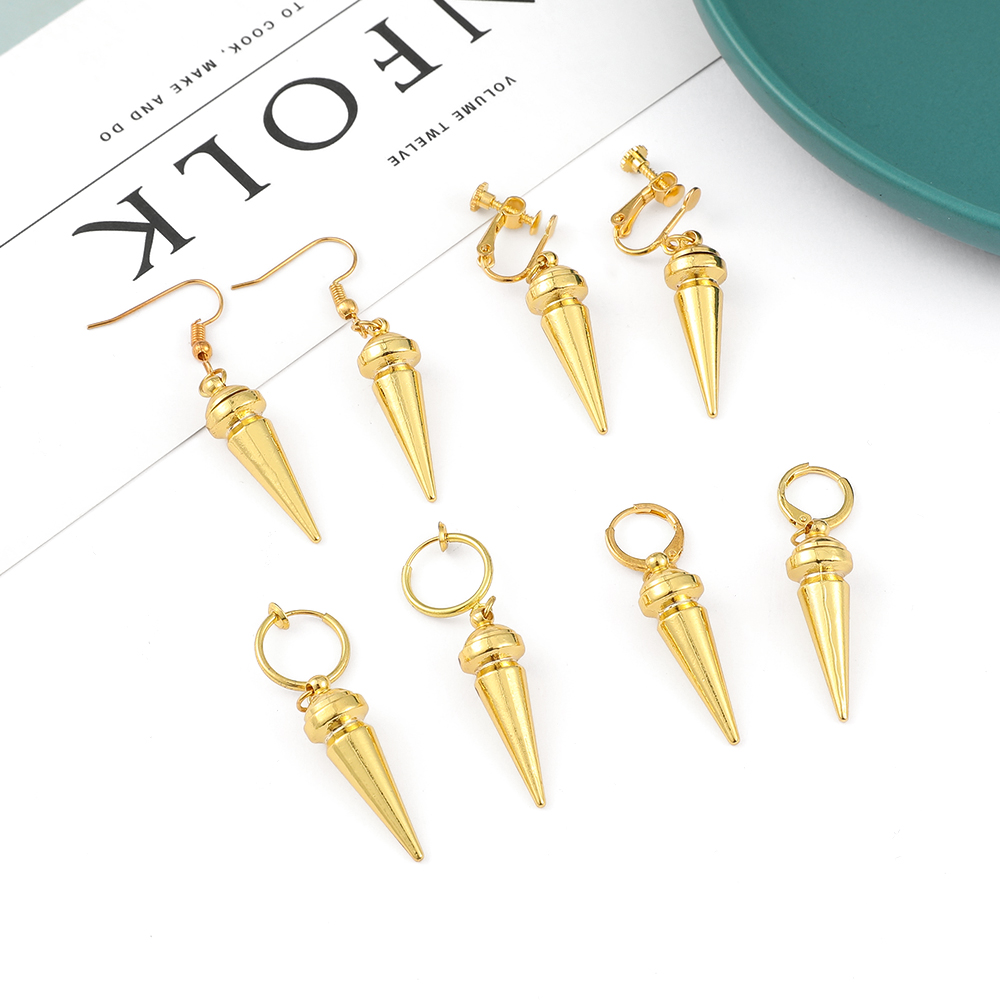 Women Accessories Trending - ファッションアニメゴールデンカラー千枚通し針ミニマリストイヤリングコスプレジュエリー絶妙な個性イヤークリップアクセサリー女性用
