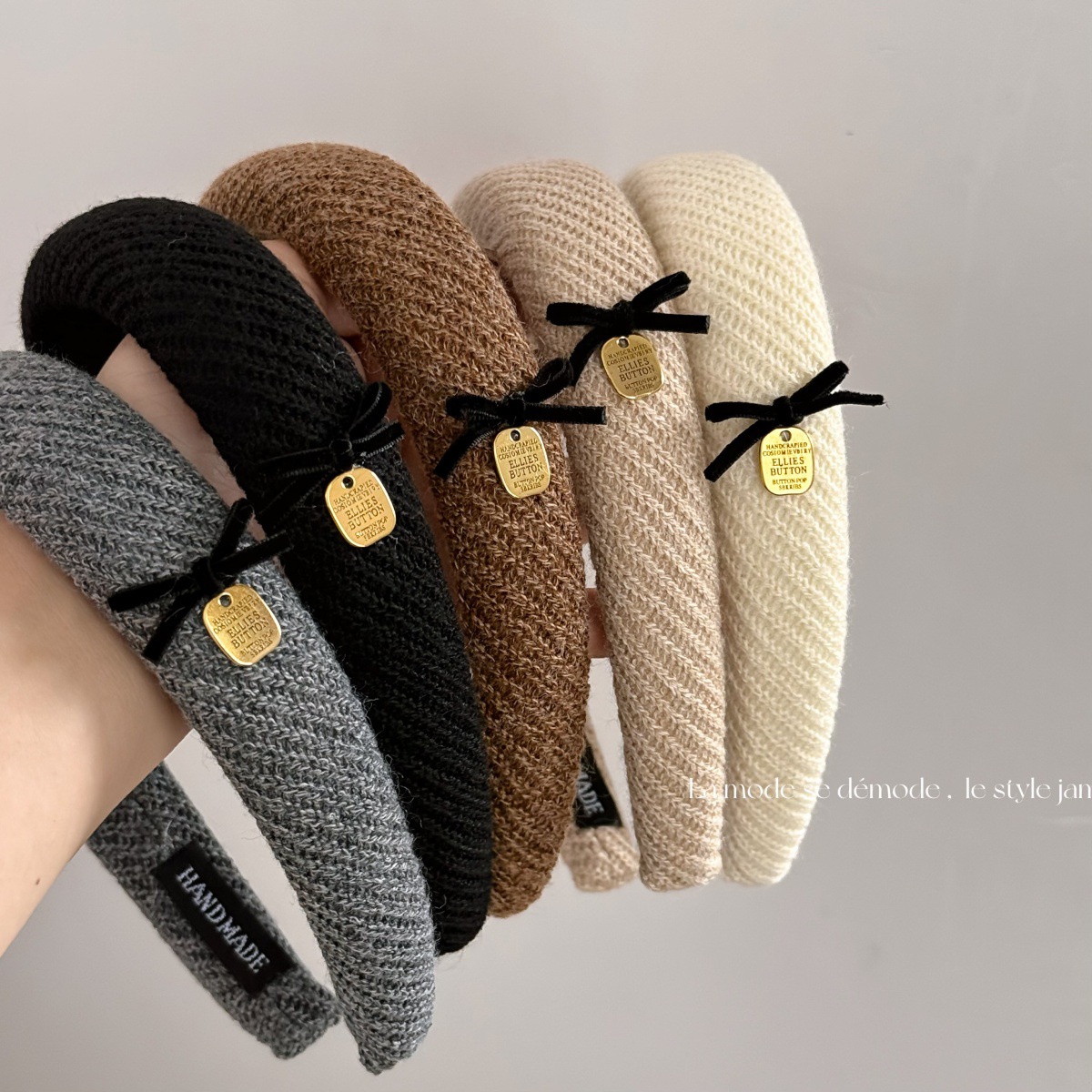 Accessories Brand For Women - 真新しい優しい茶色の生地のヘッドバンド弓高頭蓋トップヘアピンシンプルな毎日のヘッドバンド多用途ヘアアクセサリー 2025