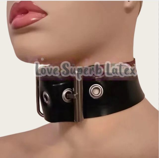 Women Accessories Chain - 0.4 ミリメートルセクシーなラテックスネックチョーカーゴムフェチ女性男性首輪ベルトバック手作りネックチェーン衣装服ハロウィン
