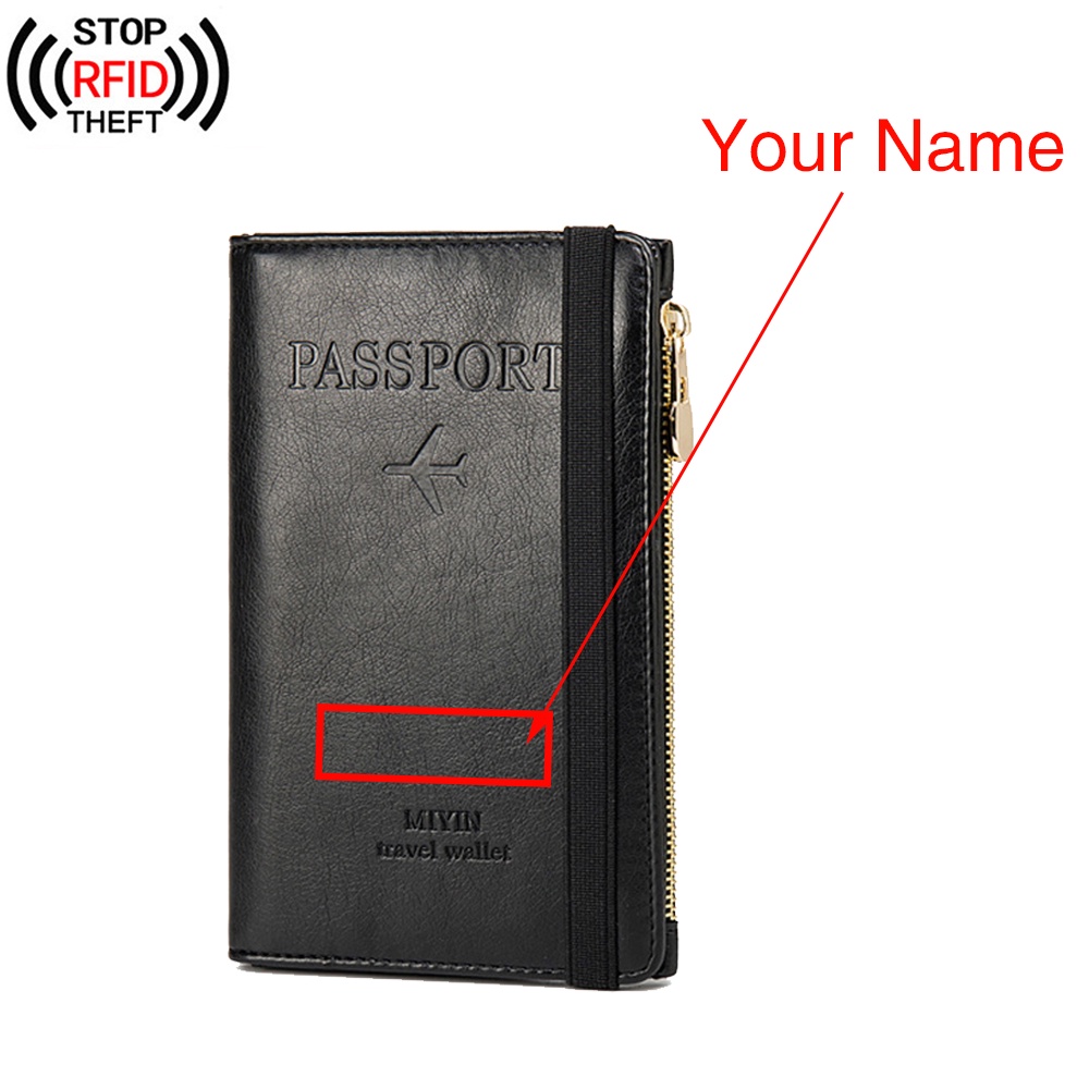 Women Accessories Name - カスタマイズされたテキスト女性男性ビジネスヴィンテージ財布刻印名 Rfid 旅行パスポートカバー多機能銀行カードホルダーケース