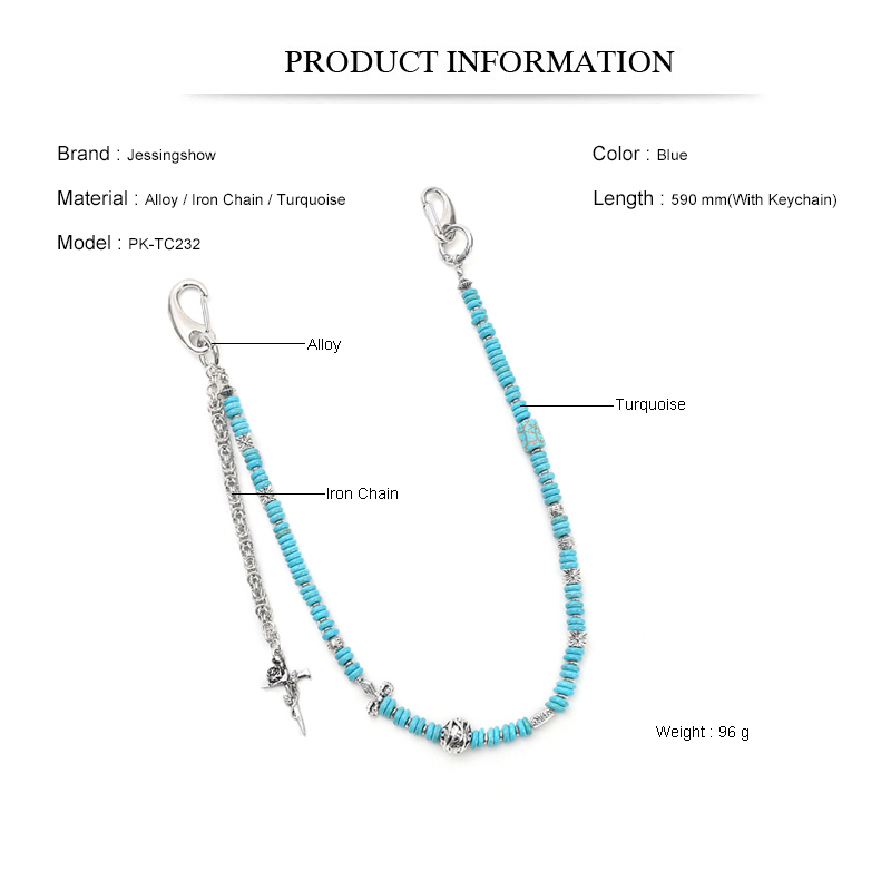 ボヘミアンパンクジーンズチェーン手作りビーズウエストチェーン - Women Accessories Pk のレビューと価格