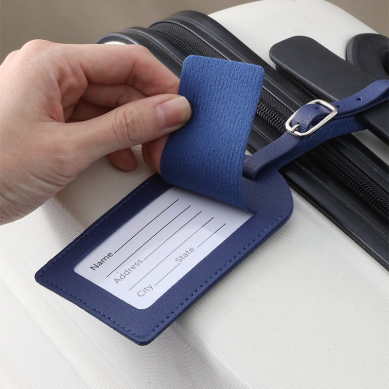 女性男性用荷物タグ PUレザー旅行用品スーツケースIDアドレ - Women Accessories Name のレビューと価格