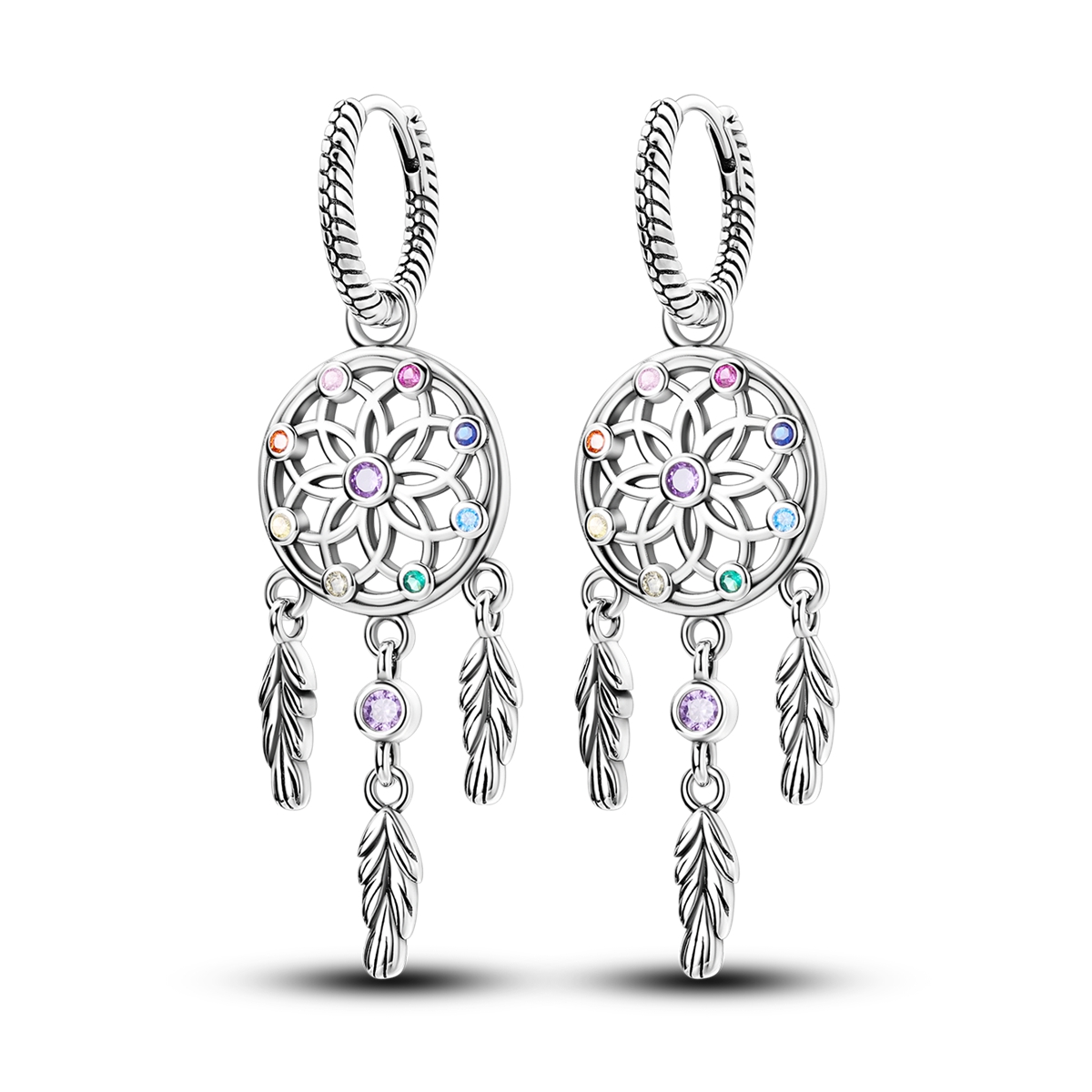 925スターリングシルバー ドリームキャッチャー ダングルフ - Tassel Earrings Boho のレビューと価格