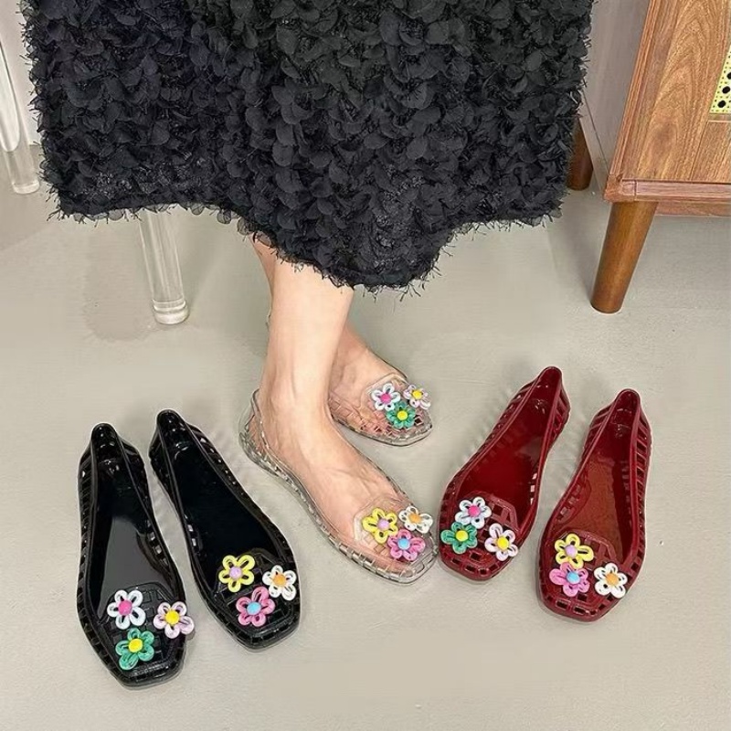 中空かわいいドーパミンシューズシックな手作りフラワーゼリーシ - Women Accessories For Hand のレビューと価格