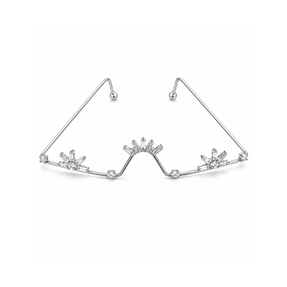 新しいラインストーンリムレス装飾メガネタッセルチェーン幾何学 - Women Accessories Chain のレビューと価格
