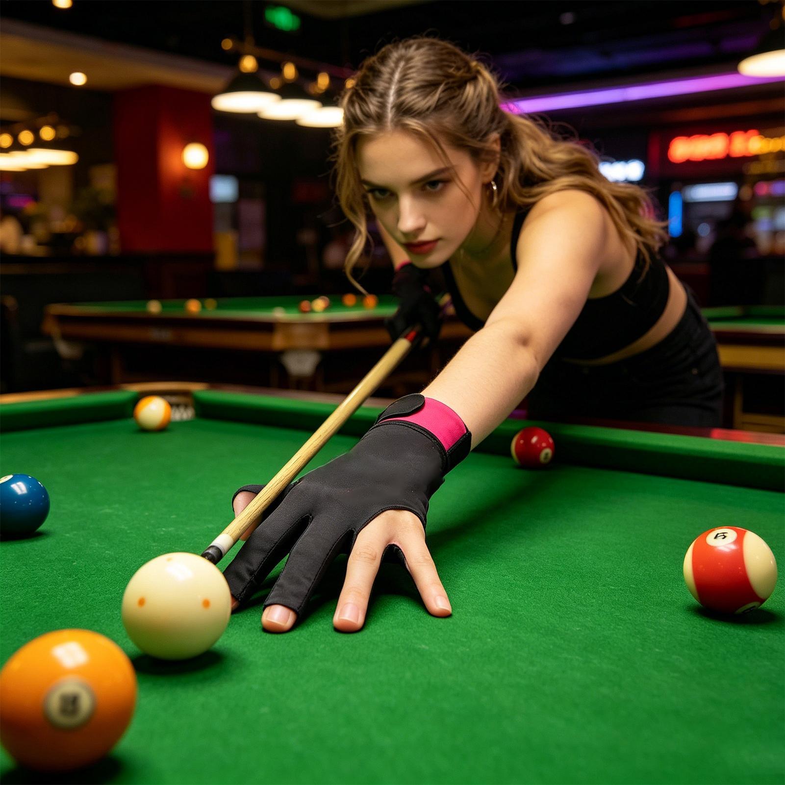ビリヤードグローブ 左手用 3本指 滑り止め スポーツアクセ - Women Accessories For Hand のレビューと価格