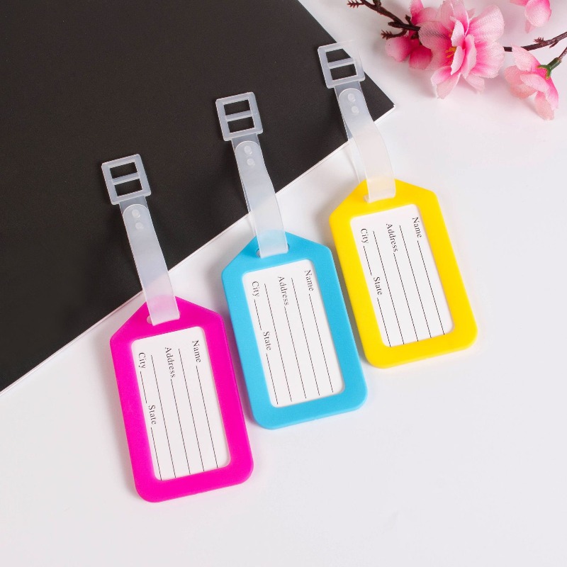 5 個の荷物タグ搭乗出荷プラスチック手荷物タグ旅行アクセサリ - Women Accessories Name のレビューと価格