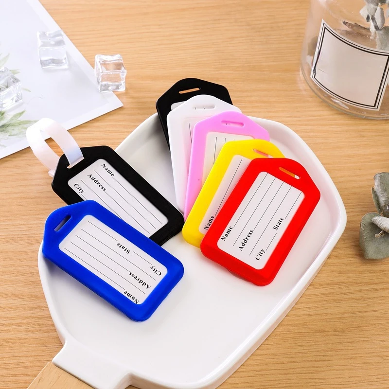 5 個の荷物タグ搭乗出荷プラスチック手荷物タグ旅行アクセサリ - Women Accessories Name のレビューと価格