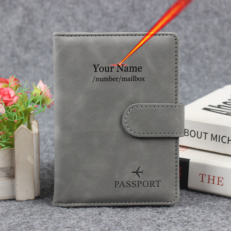 磁気ボタンパスポートカバーカバーネームカスタマイズ Rfid - Women Accessories Name のレビューと価格