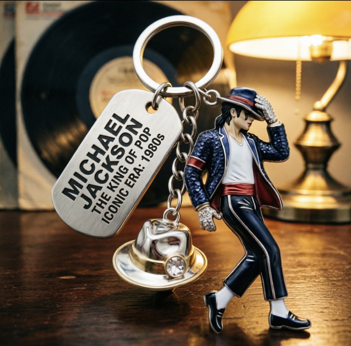 マイケル・ジャクソンキーホルダー、クラシックダンスキングペン - Women Accessories Trending のレビューと価格