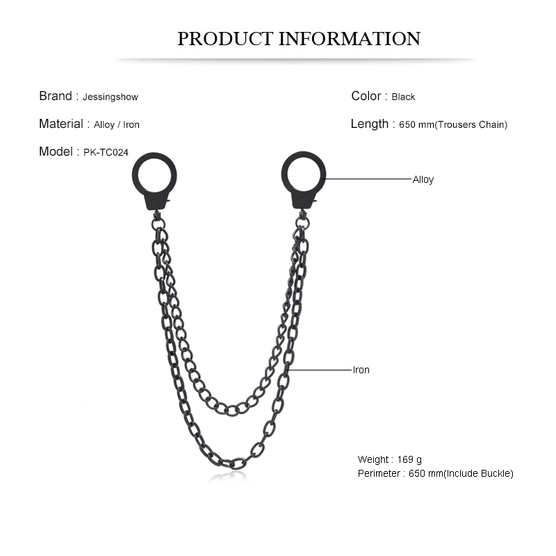 パンツとジーンズ用のパンクスタイルのチェーン,女性と男性用の - Women Accessories Pk のレビューと価格