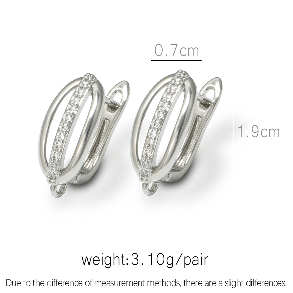1ペア18K金メッキ真鍮CZ女性用イヤリングアクセサリーDI - Women Accessories For Hand のレビューと価格