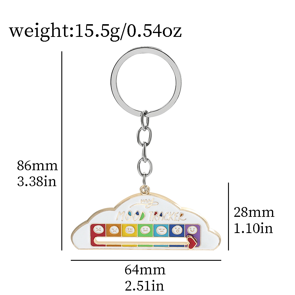 雲の形のキーホルダー スライド式インタラクティブな気分表現  - Women Accessories Chain のレビューと価格