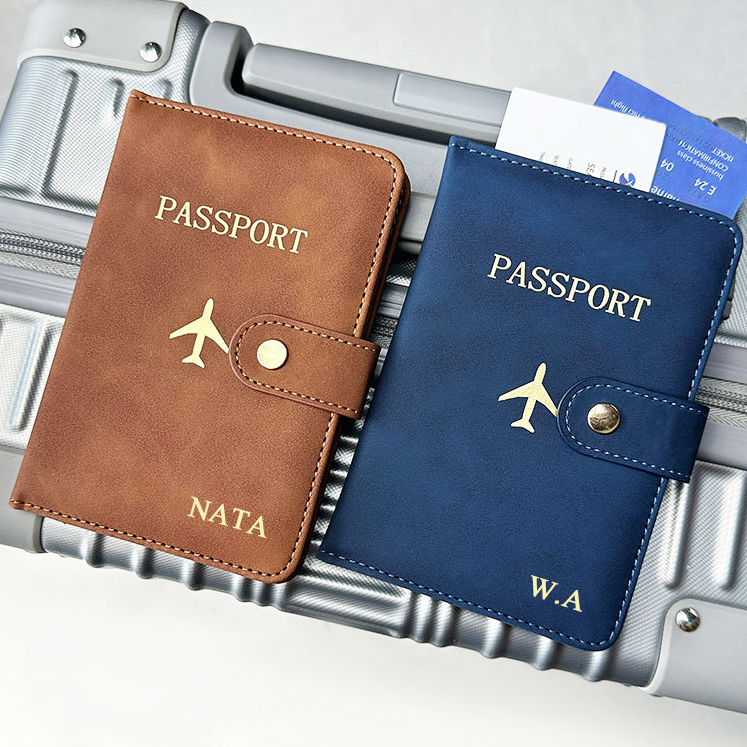 パーソナライズされた名前旅行パスポート財布高級飛行機男性ビジ - Women Accessories Name のレビューと価格