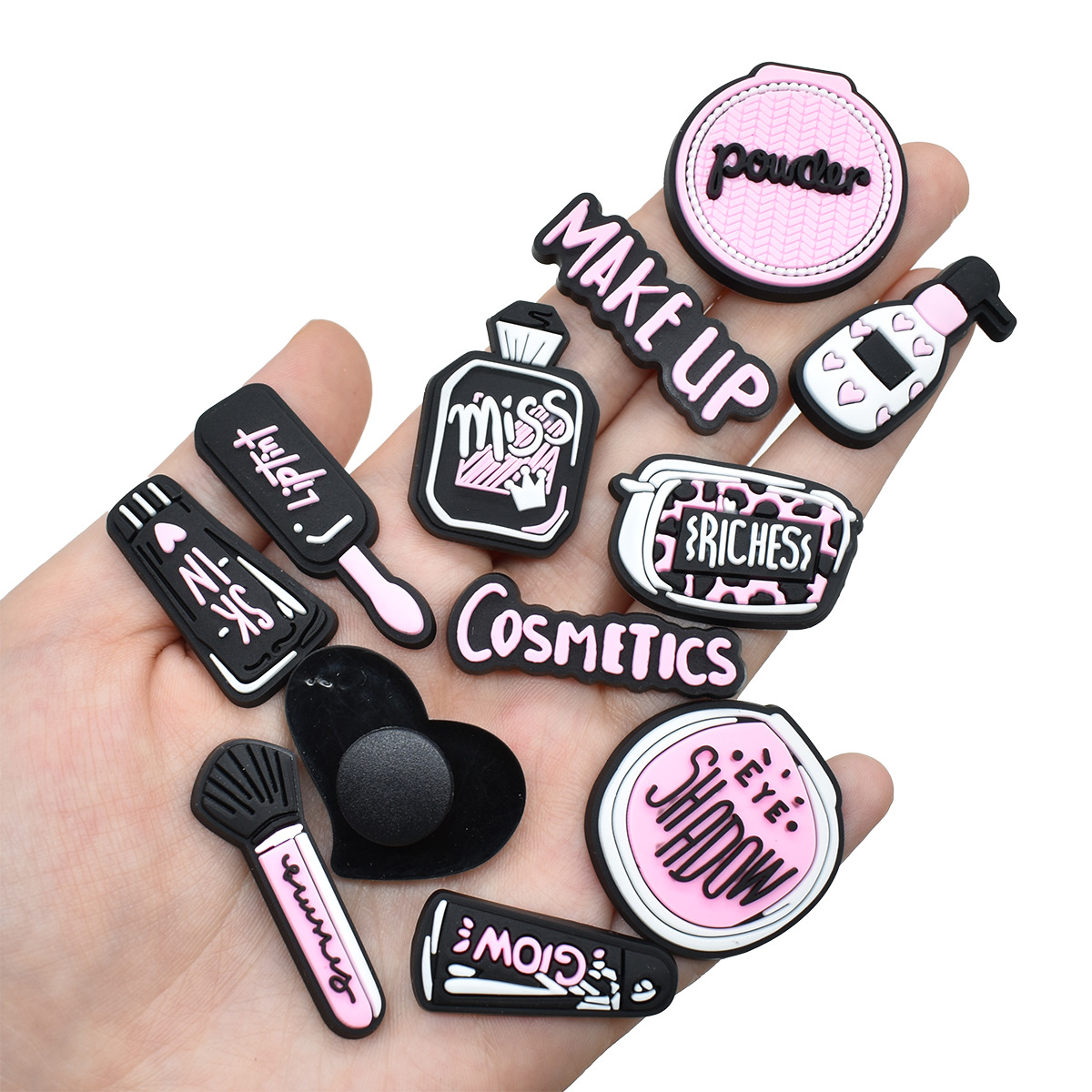 ピンク美容メイク靴チャームクロックスピンアクセサリーチャーム - Women'S Accessories For Crocs のレビューと価格