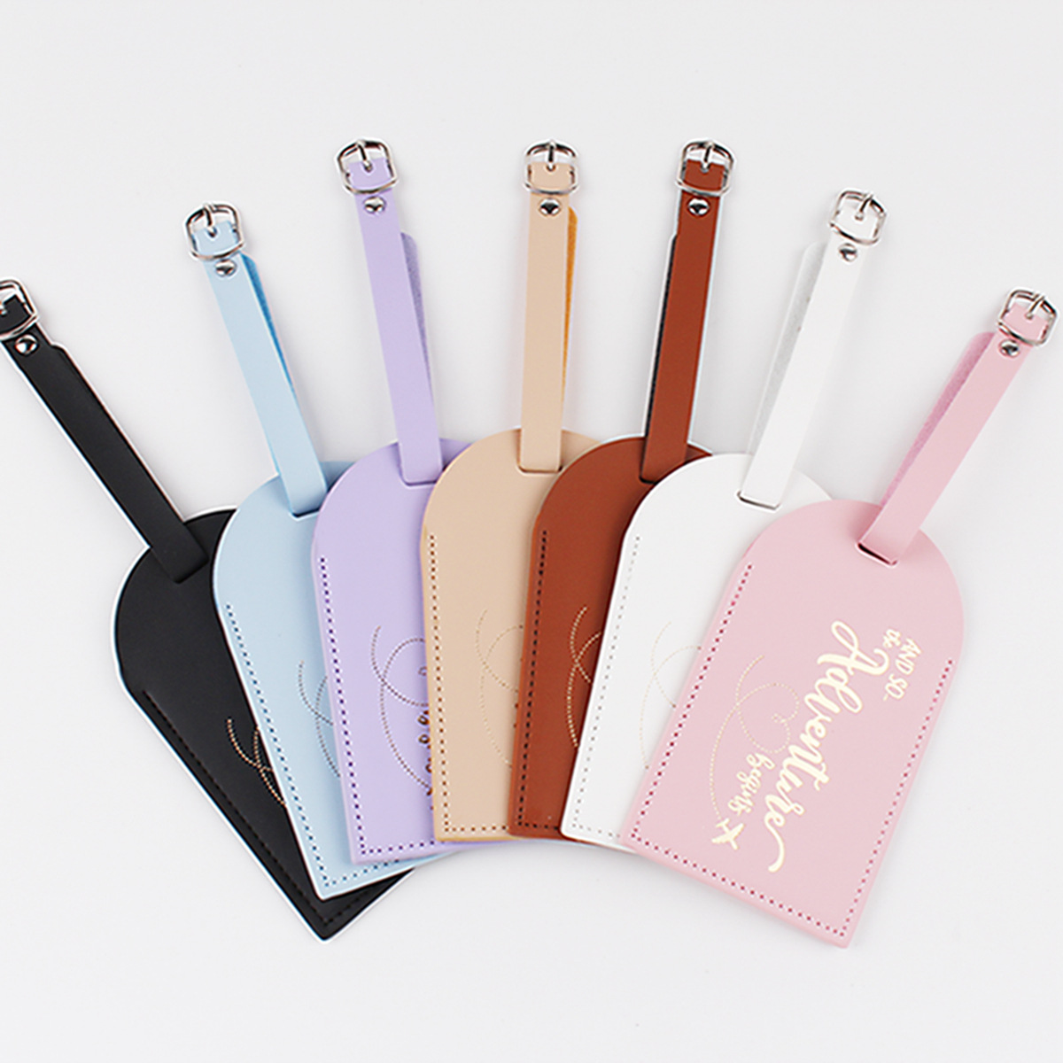 1PC 女性男性 Pu レザー荷物タグスーツケースラベル手荷 - Women Accessories Name のレビューと価格