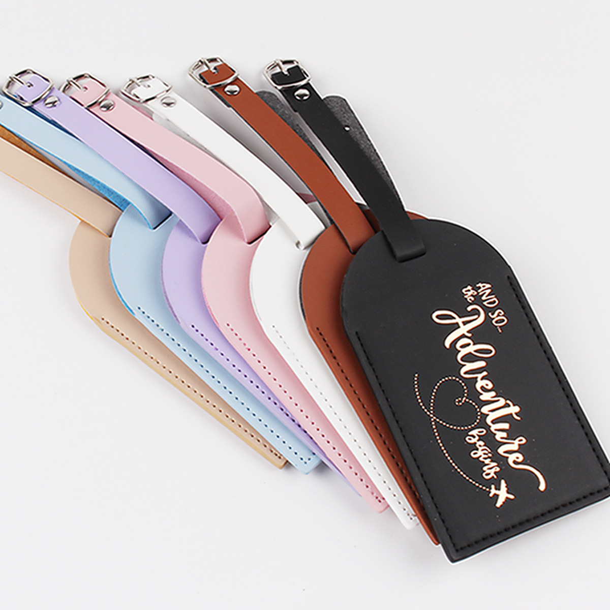 1PC 女性男性 Pu レザー荷物タグスーツケースラベル手荷 - Women Accessories Name のレビューと価格