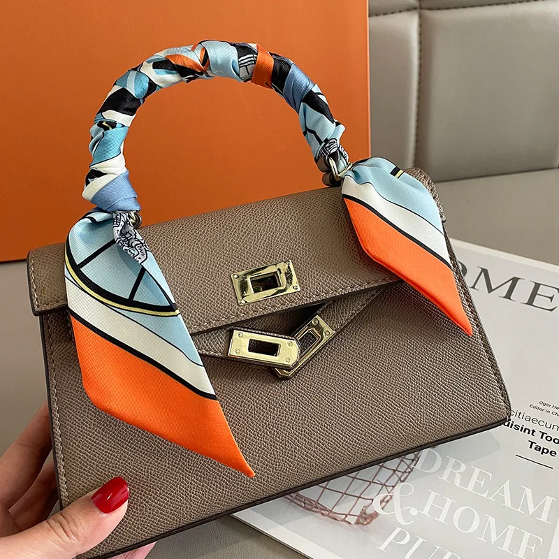 高級ブランドプリントバッグストラップスカーフ女性小さなシルク - Accessories Brand For Women のレビューと価格