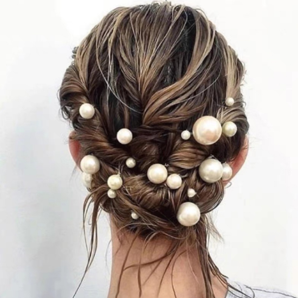 パールクリスタルヘアピンコームセットブライダルウェディングヘ - Women Accessories For Hand のレビューと価格