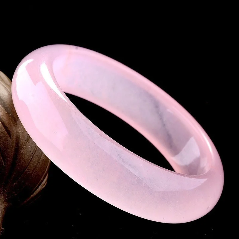 天然ピンクの翡翠ブレスレット,本物のチャーム,ジュエリーアク - Women Accessories For Hand のレビューと価格