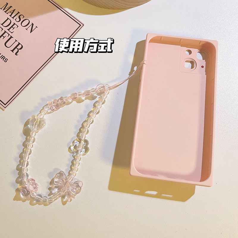 携帯電話ストラップキーホルダー女性女の子韓国ピンククマ蝶花電 - Women Accessories Chain のレビューと価格