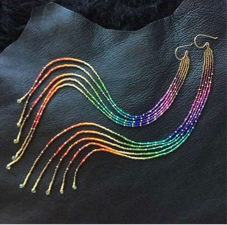 ライスビーズイヤリンググラデーションカラータッセルボヘミア合 - Tassel Earrings Boho のレビューと価格