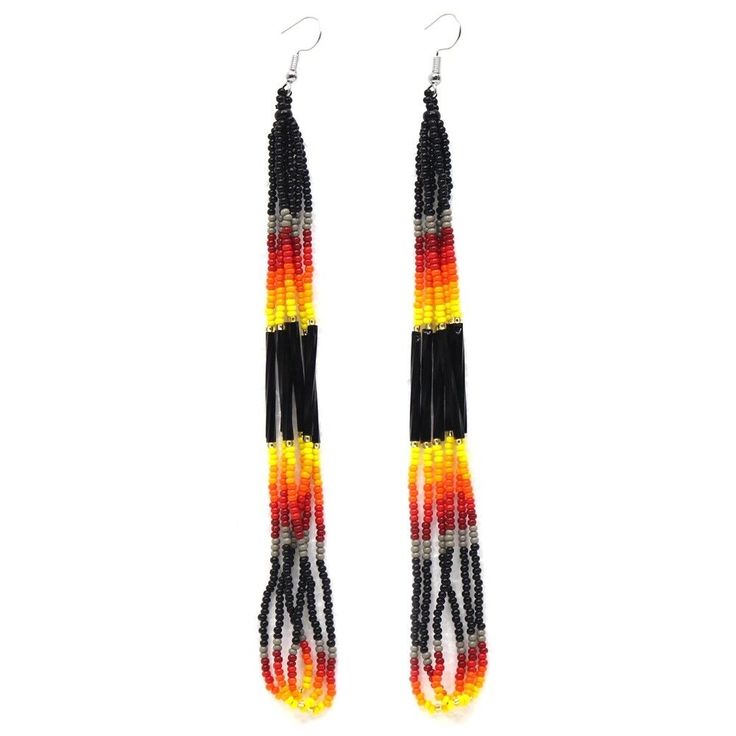 ライスビーズイヤリンググラデーションカラータッセルボヘミア合 - Tassel Earrings Boho のレビューと価格