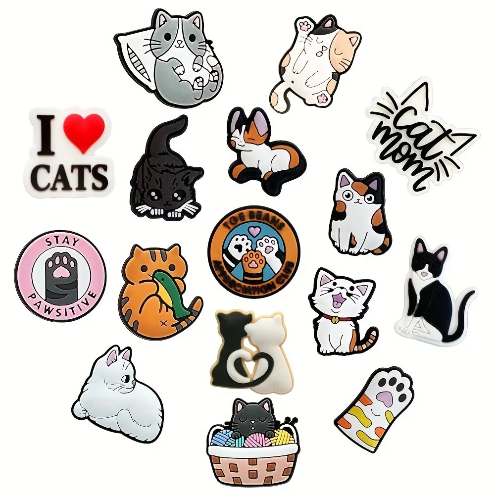 40個入り ドリンクシューチャーム かわいい猫の靴飾り 男の - Women'S Accessories For Crocs のレビューと価格