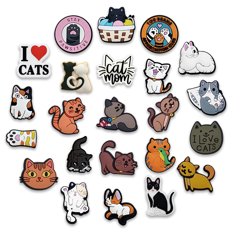 40個入り ドリンクシューチャーム かわいい猫の靴飾り 男の - Women'S Accessories For Crocs のレビューと価格