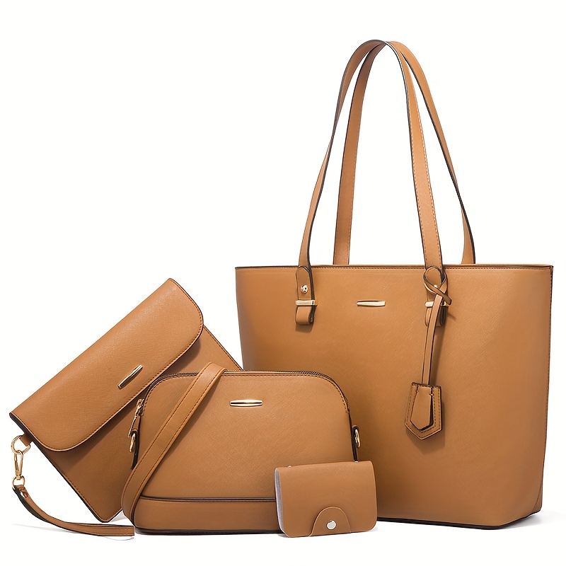 4点セット ファッション レディースバッグセット 無地 トー - Women'S Accessories For Suit のレビューと価格