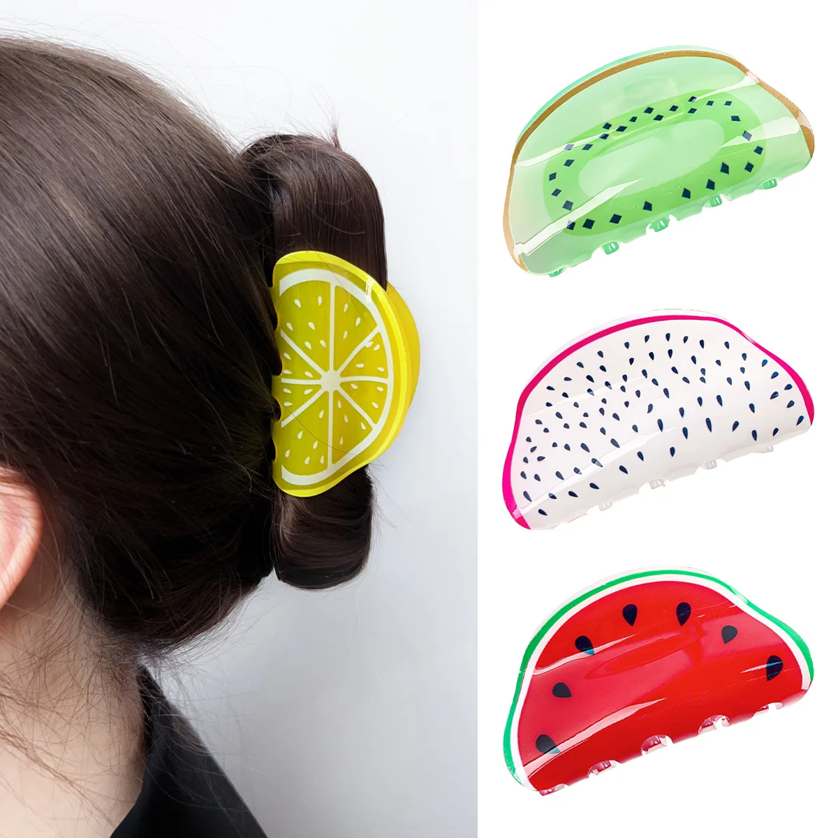 アクリルヘアクリップ,フルーツレモンヘアクリップ,韓国版,ラ - Accessories Brand For Women のレビューと価格
