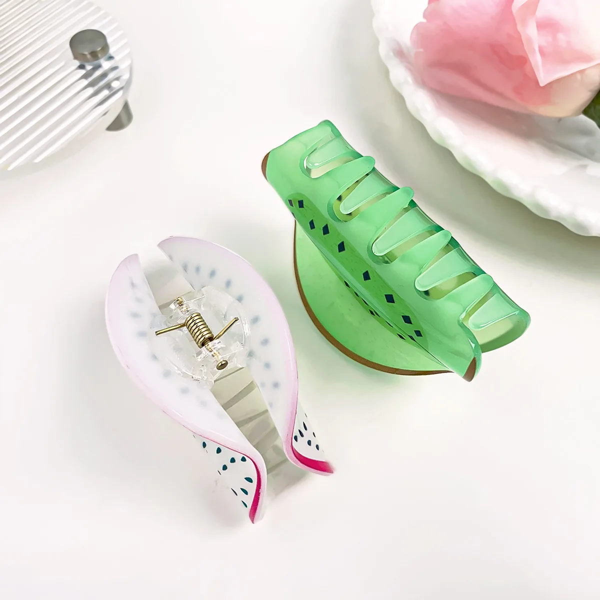 アクリルヘアクリップ,フルーツレモンヘアクリップ,韓国版,ラ - Accessories Brand For Women のレビューと価格