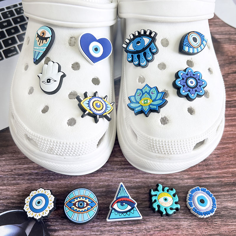 新着邪眼靴チャームピンクロックスアクセサリー装飾ブレスレット - Women'S Accessories For Crocs のレビューと価格
