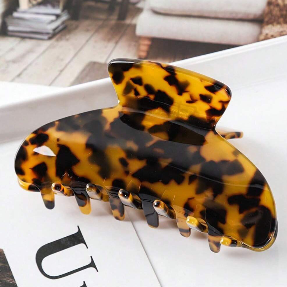 パーソナライズされたヒョウ柄ヘアクロウクリップ、カスタム名彫 - Women Accessories Name のレビューと価格