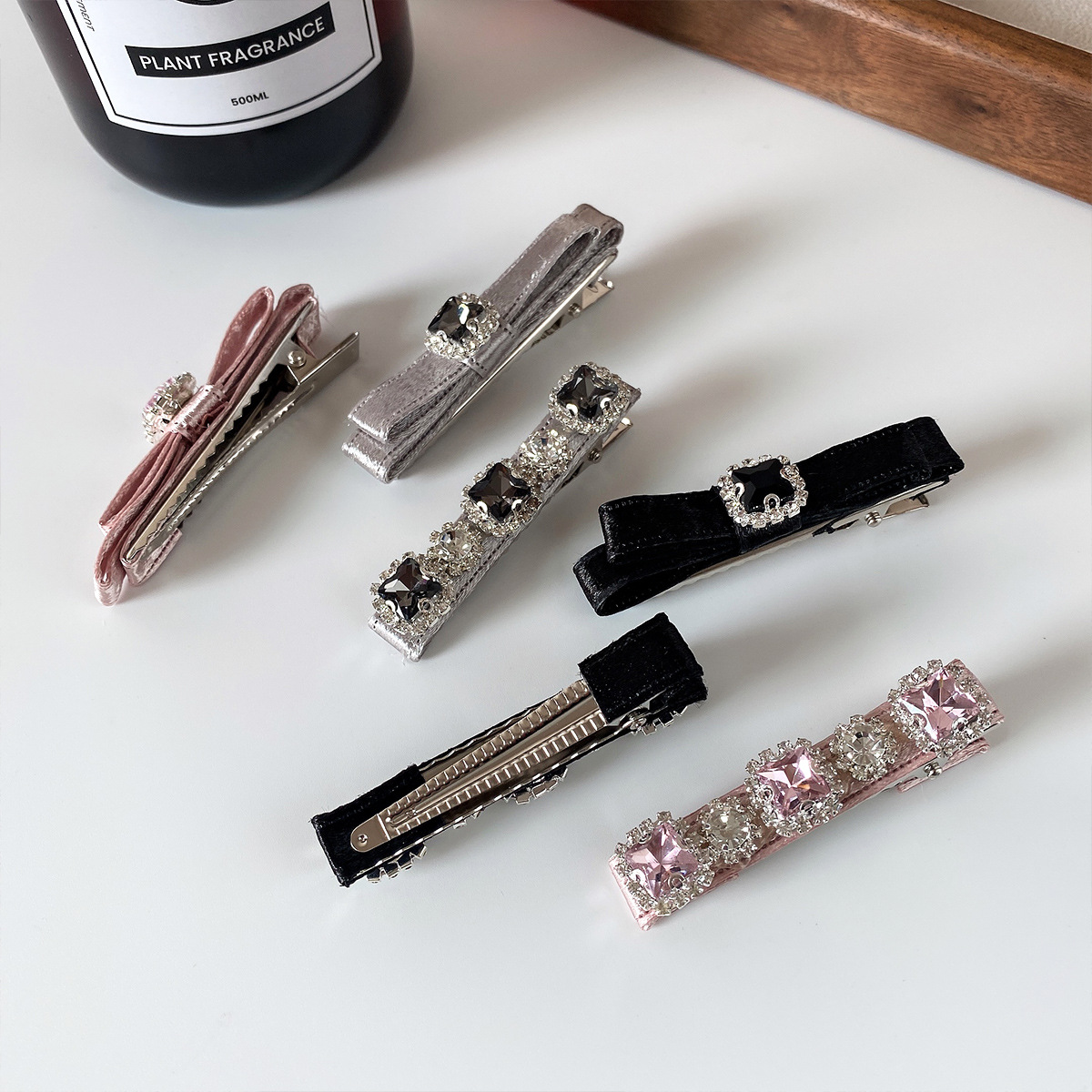 2/6 個レディースヘアクリップセット韓国弓ラインストーン絶 - Accessories Brand For Women のレビューと価格