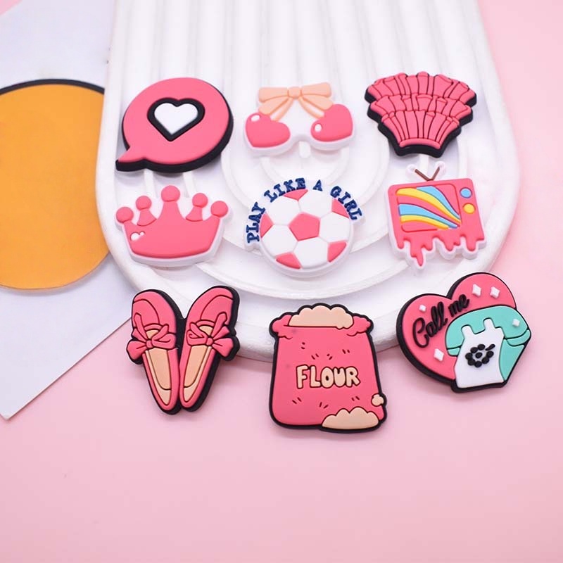 16個のピンクの靴チャーム、クロックスサンダル用、かわいい靴 - Women'S Accessories For Crocs のレビューと価格