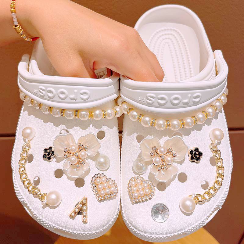 ホットで多用途な中空靴飾りチェーン、シルバーローズゴールドス - Women'S Accessories For Crocs のレビューと価格