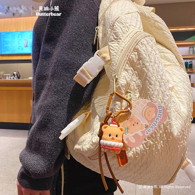 漫画バタークマグルメキーホルダーかわいいサンドイッチケーキチ - Butter Yellow Women'S Accessories のレビューと価格